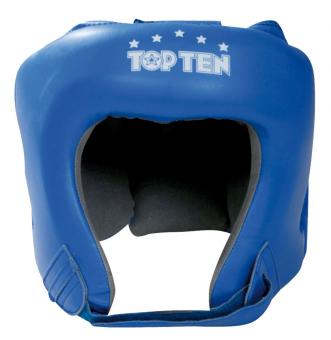 Kopfschutz Leder Top Ten Blau inkl. AIBA Label 