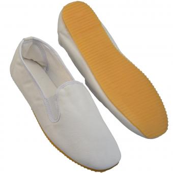 Slipper Weiß mit Gummisohle 
