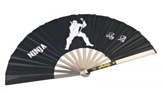 Ninja Fächer aus Stahl Schwarz 