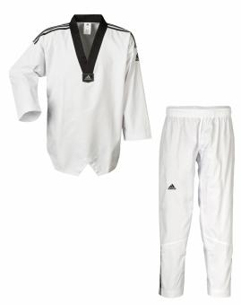 Taekwondo Anzug adidas "Adiclub" schwarzes Revers 