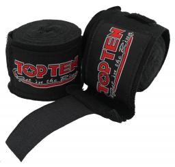 Boxbandagen Top Ten 250cm / 350cm / 450cm elastisch Schwarz 250cm