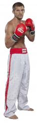 Kickboxhose Top Ten Classic Weiß-Rot 