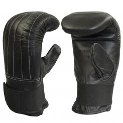 Sandsackhandschuhe geschlossen Leder Schwarz 