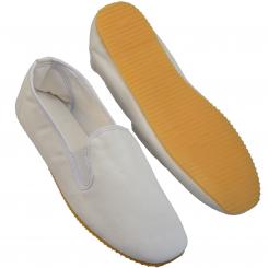 Slipper Weiß mit Gummisohle 