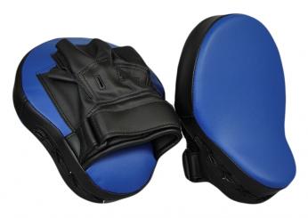 Handpratzen Kunstleder gekrümmt Blau-Schwarz (Paar) 