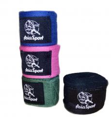 Boxbandagen AsiaSport 380cm unelastisch schwarz